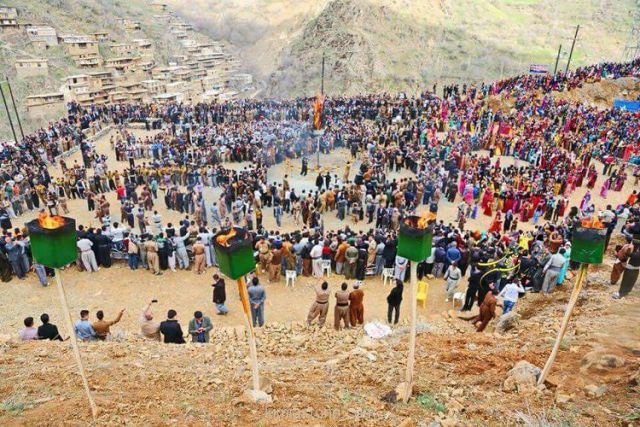 مراسم جشن نوروز در تنگی سر کردستان
