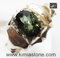 انگشتر نقره ترمالین سبز "Turmalin"